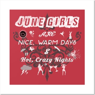 June Birthday Girls Posters and Art